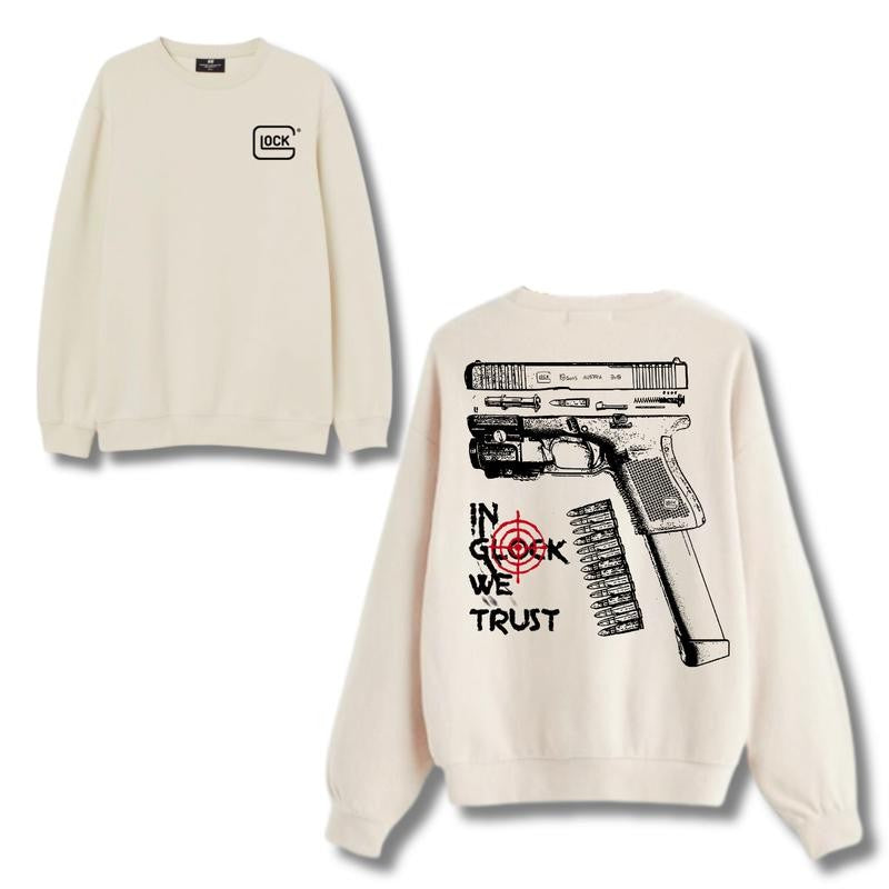 [BIG DEAL]Glok Cotton  2 Side-In Glok We Trust Hoodie & Sweatshirt, Unisex Hoodie & Sweatshirt, Sport Hoodie & Sweatshirt Casual Streetwear