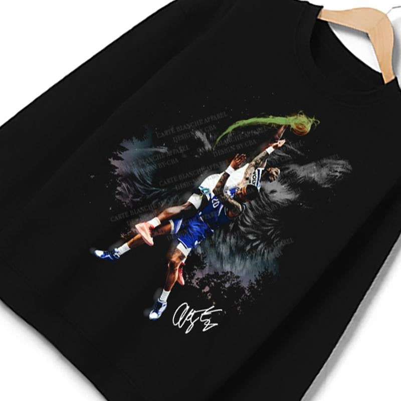 Anthony Edwards Minnesota Howling Wolves Dunk Custom Design Graphic T-Shirt Crewneck Cotton