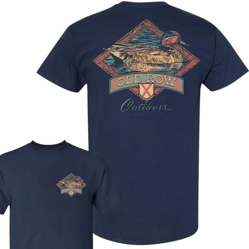 Old Row Outdoors Unisex T-Shirt, Duck Hunt Cotton Tee, The Sitting Duck, Full Colors, For Men, For Women
