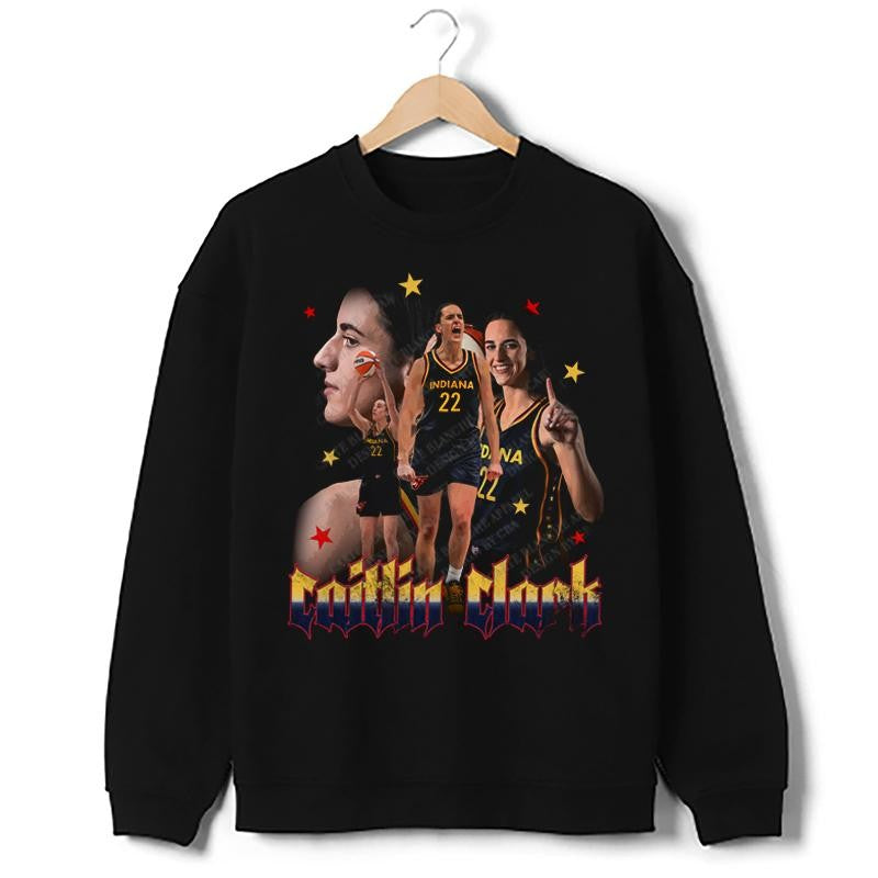 Caitlin Clark Fever T-Shirt Indiana Basketball Fan Art Graphic Tee Crewneck Cotton