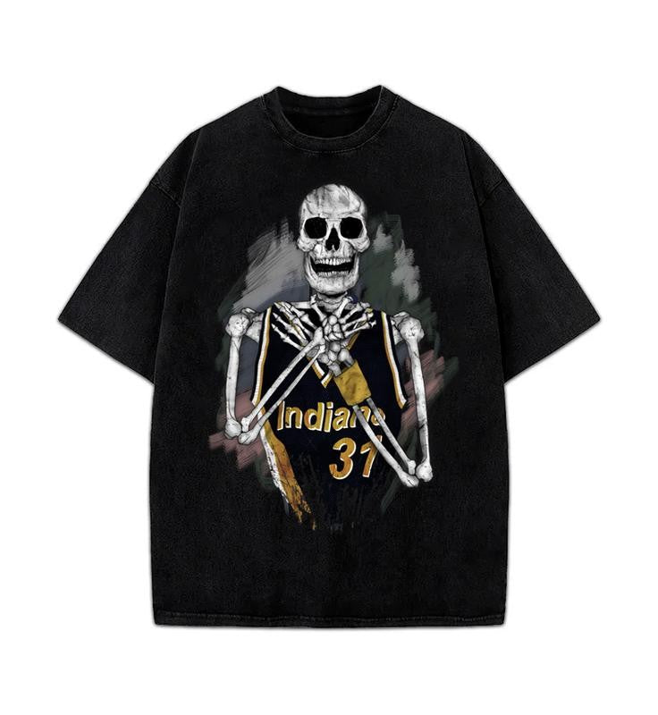 Reggie Miller VS Knicks Choke Artist Madison Square Garden Playoff Pacers T-Shirt Basketball Fan Apparel T-Shirt Crewneck Cotton Graphic Tee Menswear Soft Top Original