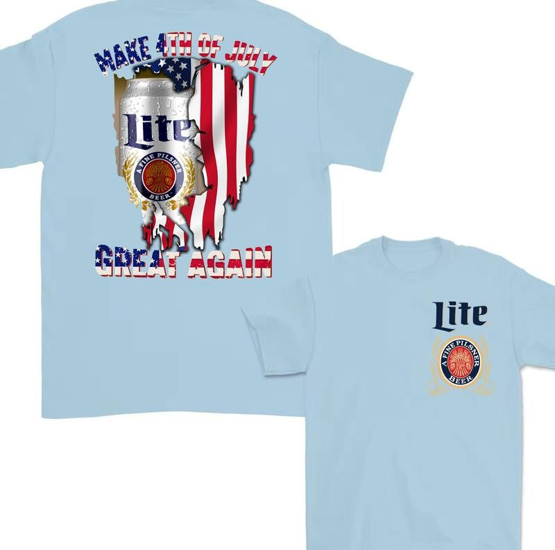 Miler Lite Make 4th of July America Great Again Shirt Unisex
