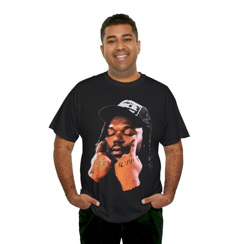 Lucki Inspired Hard Y2k 90s Hip-Hop Vibes Heavy Cotton Graphic T-Shirt Tshirt Shirt HipHop Rap Tee Casual Menswear Retro Top Vintage