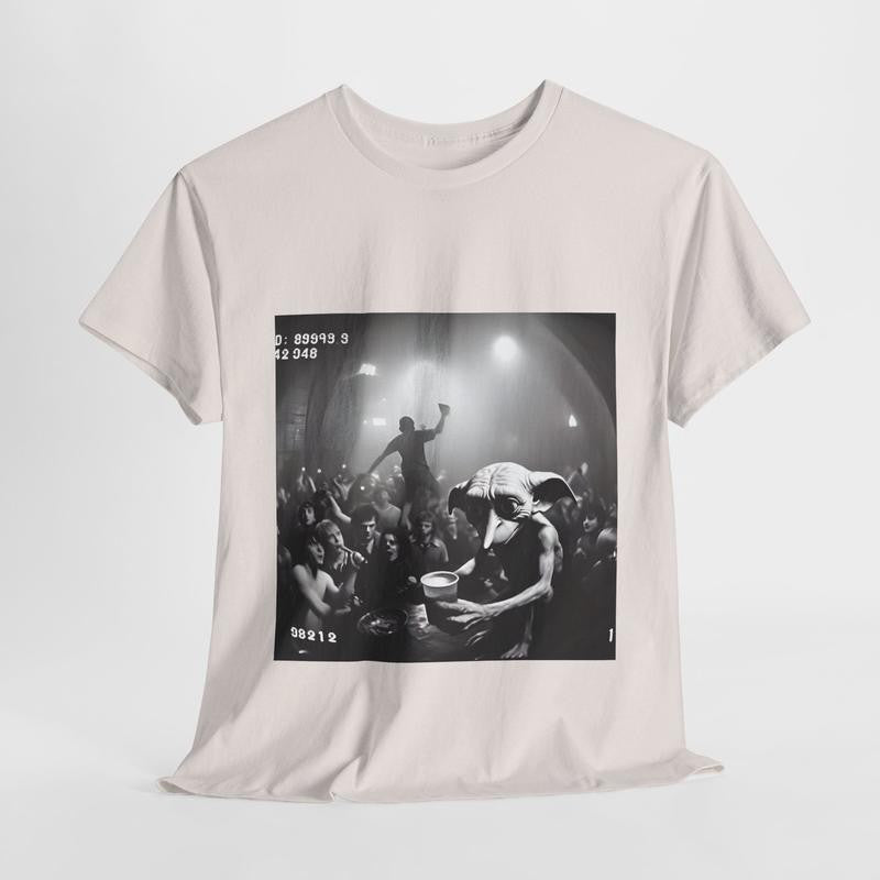 Dobby the Rave Elf Unisex Gildan Cotton T Shirt - Humorous Hogwarts Print Graphic Tee