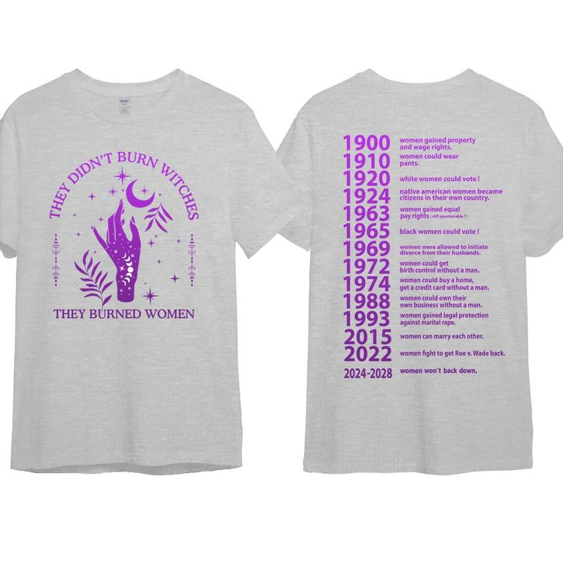 Feminist Shirt 2024-2028 Women Wont Back Down T-Shirt/ Hoodie, Shirt Man woman, Vintage Shirt, Fan Gift Cotton