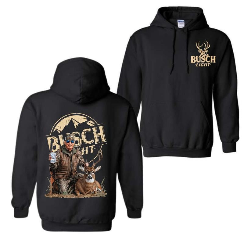 Busch Light Christmas Dog 2 Siders Hoodies, Christmas Hoodies, Perfect For Beer Lovers, Unisex for Men and For Women Classic Cotton