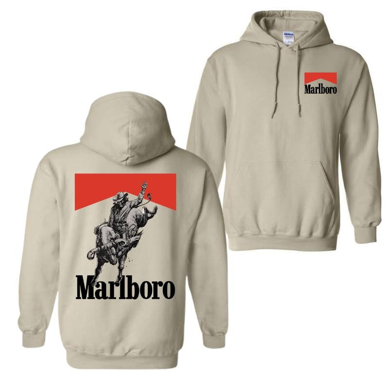Marlboro Bone Rodeo Hoodie and T-shirt, Marlboro Hoodie, Unisex Hoodie, Menswear Top