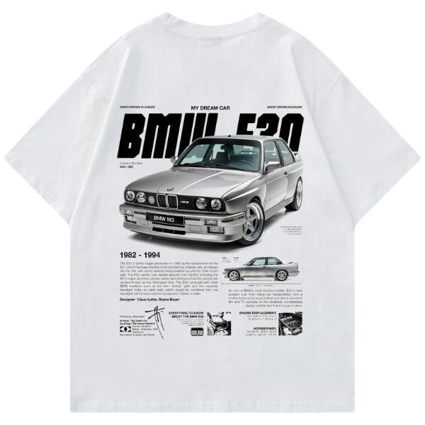 Bimmer E30 T-shirt, Hoodie, Sweater, Car Enthusiast Shirt, Car Clothing, Unisex, Vintage car shirt Classic Cotton