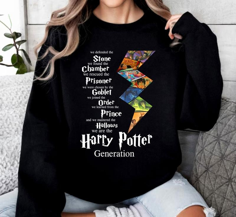 Vintage Harry Potter Chapters Sweatshirt, Hogwarts Shirt, Gift For Potterheads