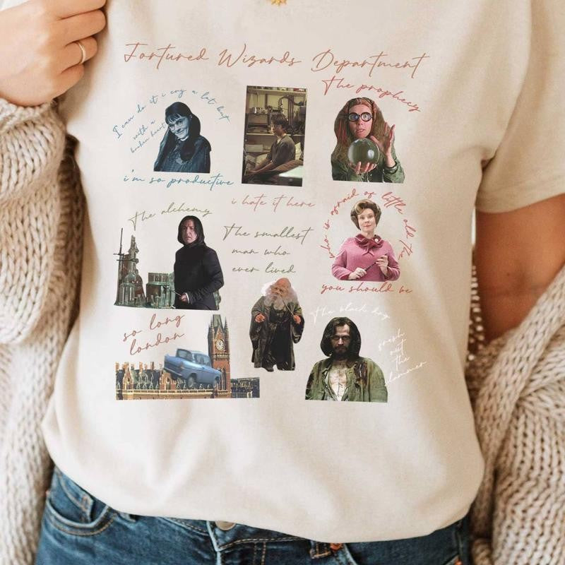 The Witches Department Tshirt, Harry Shirt Potter Characters, Characters Movies Vintage Tshirt
