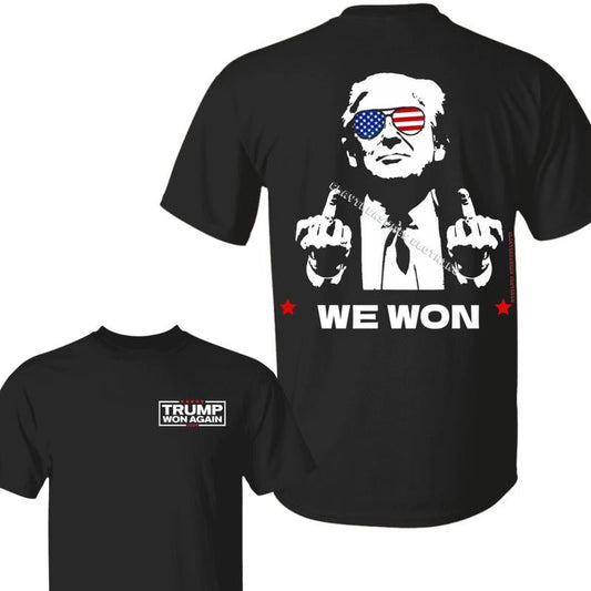Trump Won Again 2024 Unisex T-Shirt, Trum Vance Shirt, We Won, Election 2024, Gift for Trump Supporter, Full Size