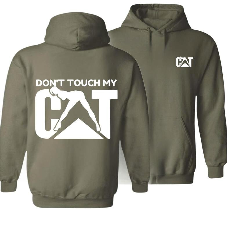 Cat With Womn Hoodie Unisex Classic Fabric Cotton T-shirt/Hoodie, Vintage for Men and Women, Unisex Vintage Crewneck