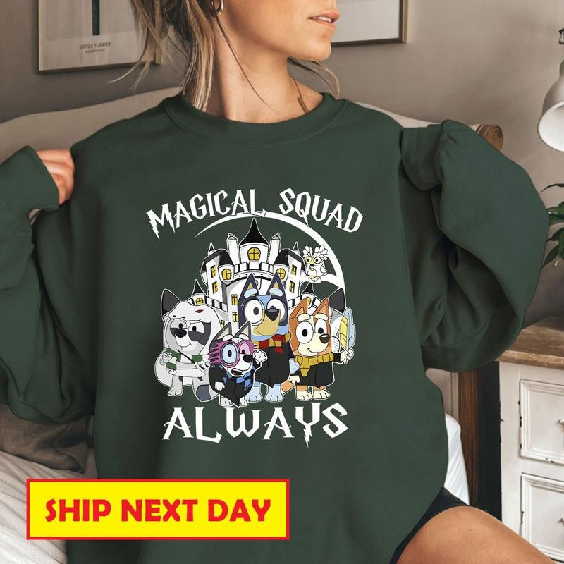 Vintage Hogwarts Bluey Sweatshirt, Harry Potter Vintage Shirt