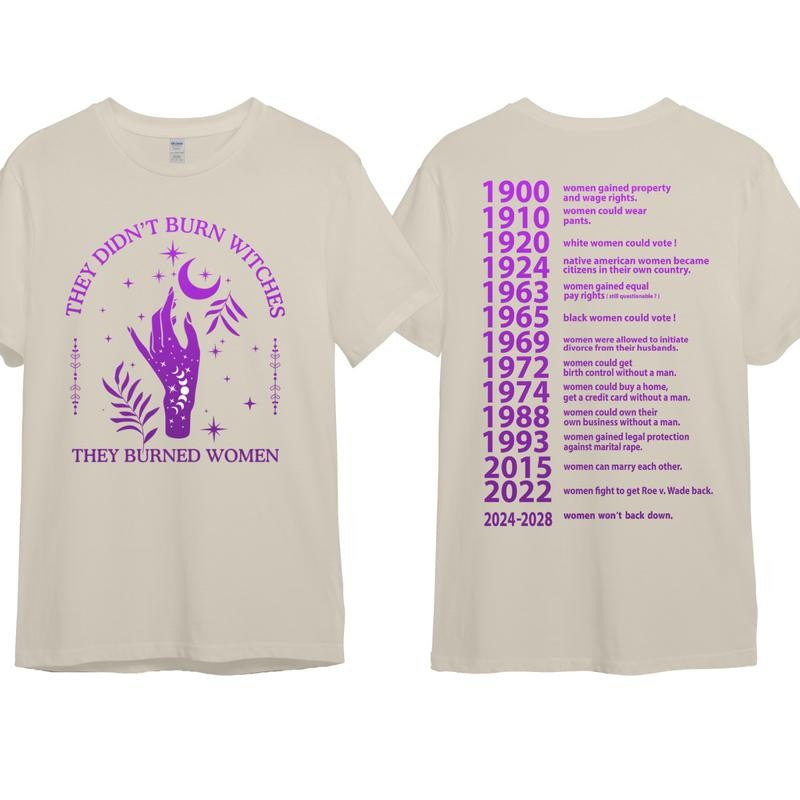 Feminist Shirt 2024-2028 Women Wont Back Down T-Shirt/ Hoodie, Shirt Man woman, Vintage Shirt, Fan Gift Cotton