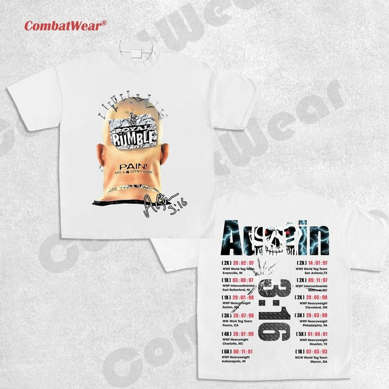 STONE COLD V2 TEE , Wrestling Tee, Wrestling Graphic Tee, Wrestler Shirt, Sports Shirt, Vintage Wresting Shirt, Wrestling Gift Hoodie Sweatshirts