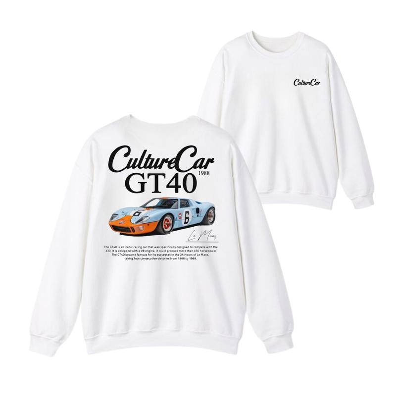 Ford GT40 Le Mans T-shirt, Hoodie, Sweater, Car Enthusiast Shirt, Car Clothing, 90's Car, Unisex, Vintage car shirt