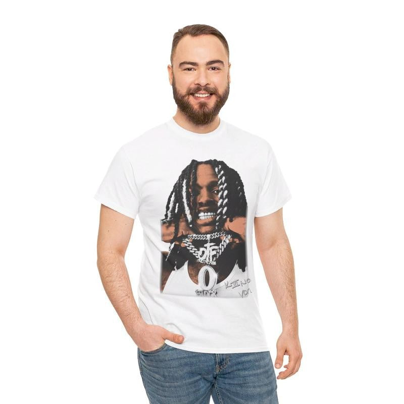 King Von T-Shirt Rap Tee Concert Merch Rare Hip Hop Graphic Print Casual Cotton Menswear Top Classic Smooth Underwear Tshirt Streetwear Crewneck Shortsleeve