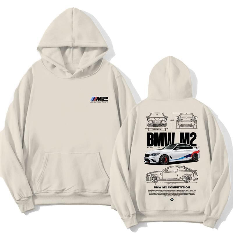 BMW M2 Unisex Hoodie, BMW Seri Pullover Hoodie, Car Merch, Streetwear Clothing, For Men, For Women, Car Enthusiast Shirt, Car Clothing Cotton Menswear