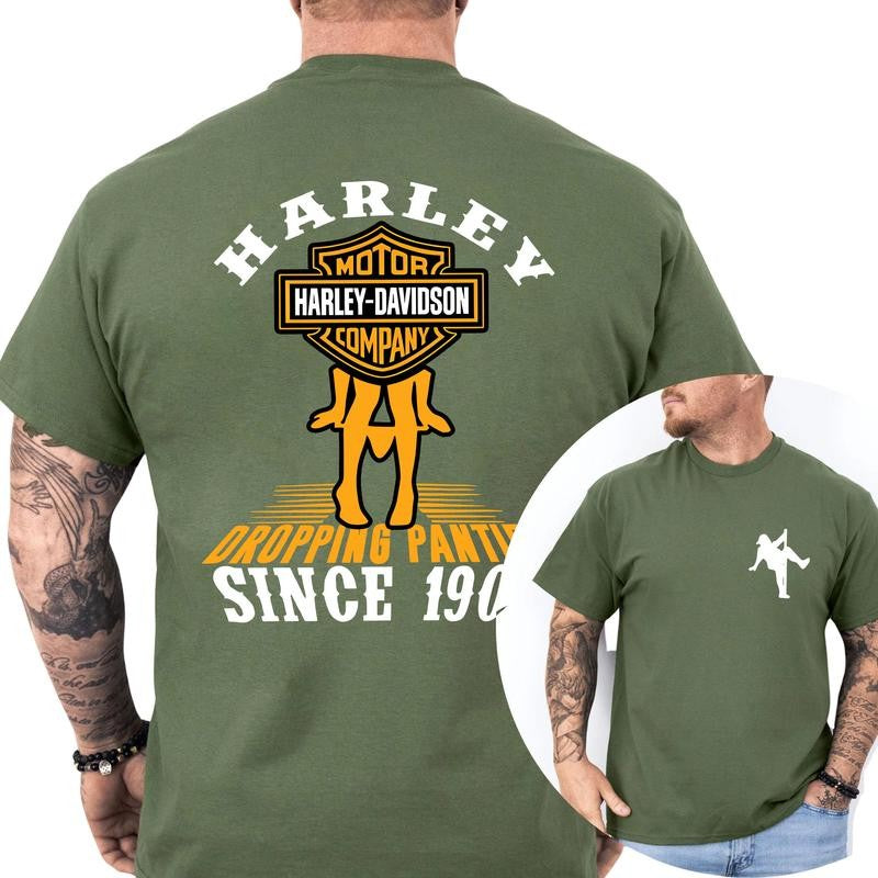 Harley Davidson Graphic Shirt - Bold and Fun Biker Statement Tee, Soft Fabric Short Sleeve Shirt