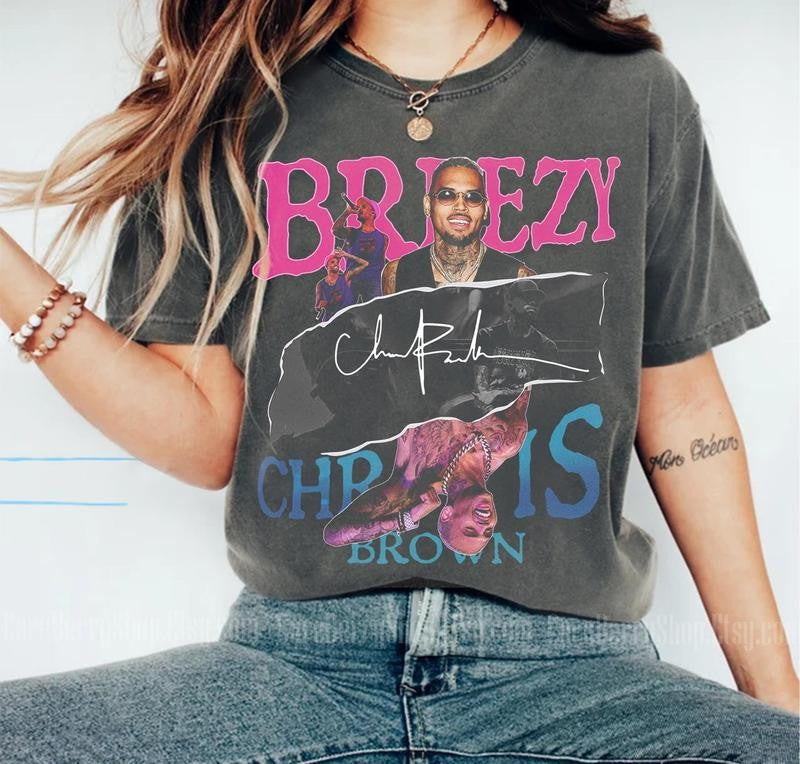 Vintage Chr1s Breezy Shirt, Chris Br0wn 90s Style Shirt