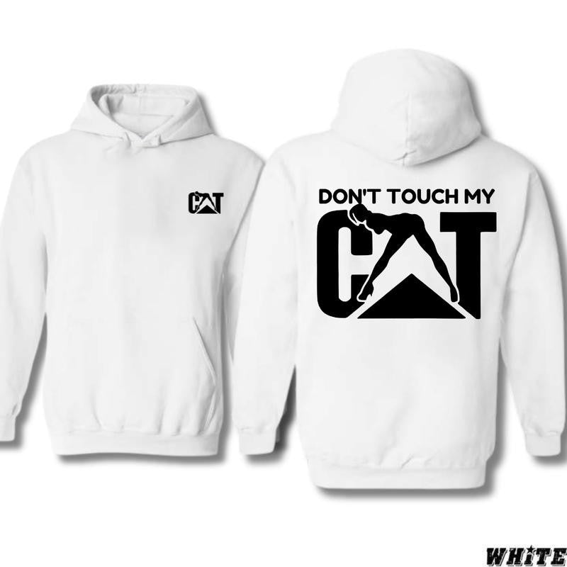 Cat With Womn Hoodie Unisex Classic Fabric Cotton T-shirt/Hoodie, Vintage for Men and Women, Unisex Vintage Crewneck