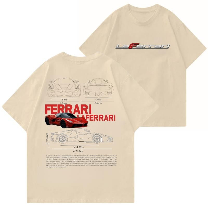 Ferrari Laferrari 2 side T-shirt, Hoodie, Sweater, Shirt For Men, Car Enthusiast Shirt, Car Clothing Classic Cotton Menswear graphic hoodies