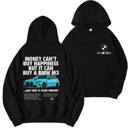 Money Can't Buy Happiness But It Can Buy A M3 Hoodie, T-Shirt, Sweatshirt For Men, Car Enthusiast Shirt, Car Clothing Classic Cotton graphic hoodies