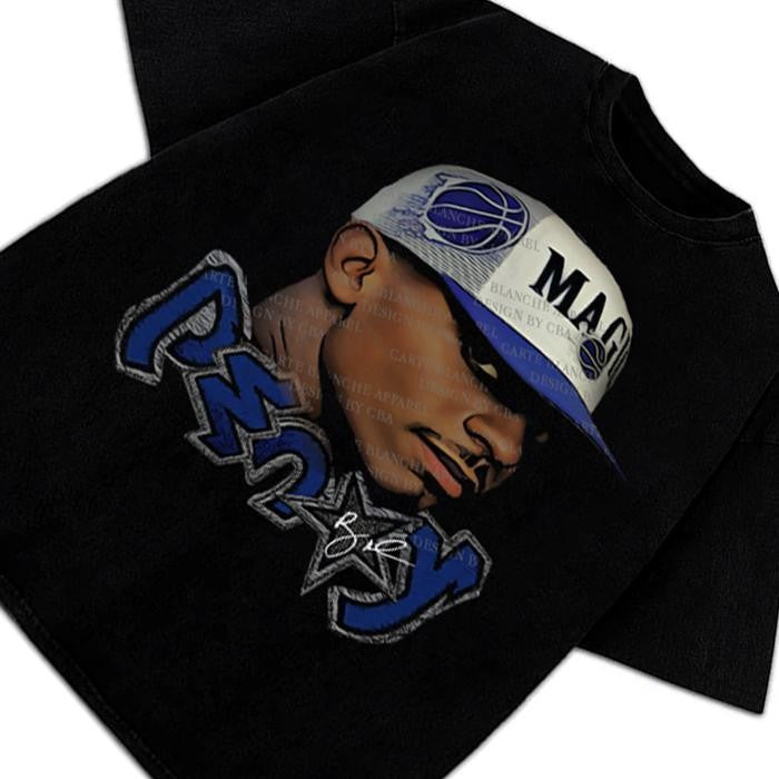 Penny Hardaway T-Shirt Young Magic Penny Custom Graphic Tee Basketball Crewneck Cotton