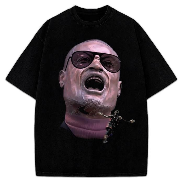 Dwyane Wade Statue Funny Parody Miami Basketball D Wade Lebron James Chris Bosh Custom Graphic Tee T-Shirt Streetwear Vintage