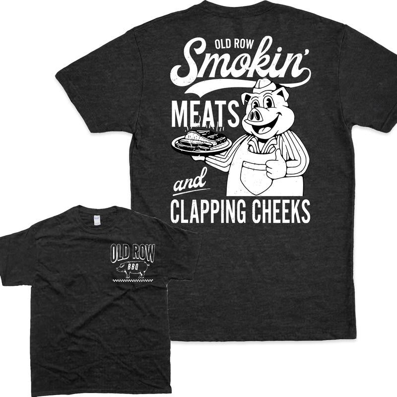 [Sale Up To 60%] Old Row The Smokin' Meats Graphic 2 Sides T-Shirt, Graphic T-Shirt, Vintage Style, Retro Outfit, For Men, For Women