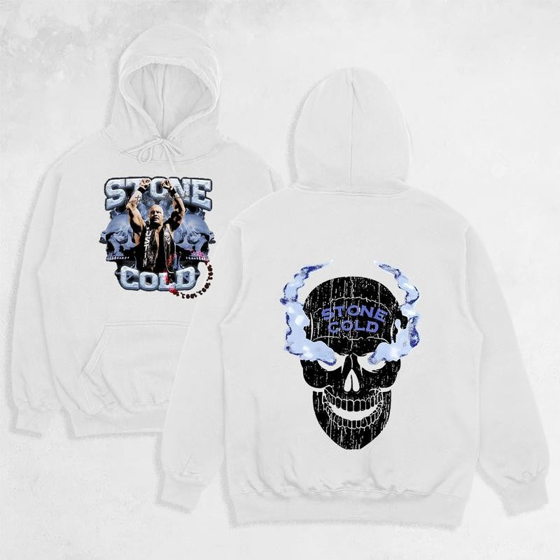 STONE COLD TEE, Wrestling Graphic Tee, WWE Shirt, Sports T-shirt, Athlete Shirt, Wrestling Gift, Fitness Tee, Crewneck Clothing Cotton Menswear