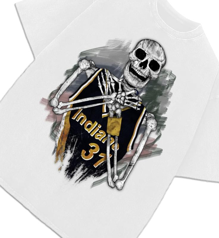 Reggie Miller VS Knicks Choke Artist Madison Square Garden Playoff Pacers T-Shirt Basketball Fan Apparel T-Shirt Crewneck Cotton Graphic Tee Menswear Soft Top Original