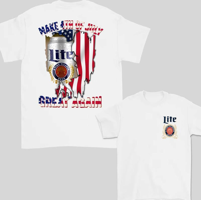 Miler Lite Make 4th of July America Great Again Shirt Unisex