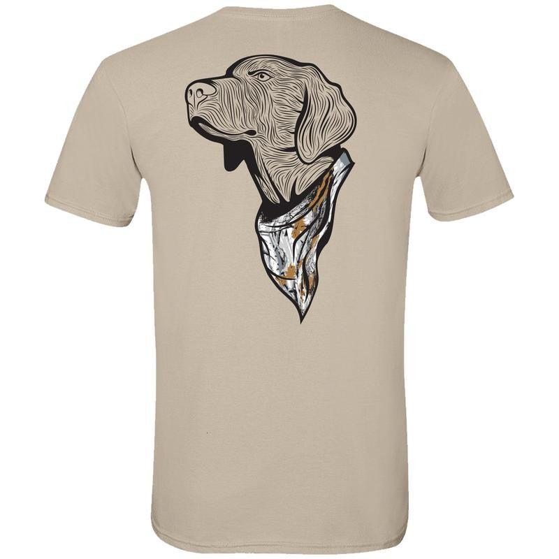 Hunting Dog Camo Bandana 2-sided T-shirt, Casual Graphic Round Neck T-shirt for Summer, Beer Party Summer Shirt, Fashion Top for Daily Wear, T shirt For Men And Women