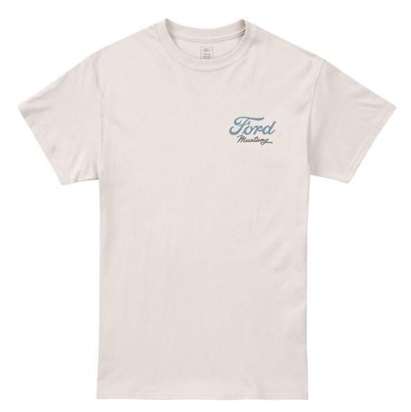 Ford Mens T-shirt Mustang Built To Last Cotton Short Sleeve Tee T-shirts, Crewnecks, Fashion For Every Occasion, Menswear Top, Classic Cotton, Unisex