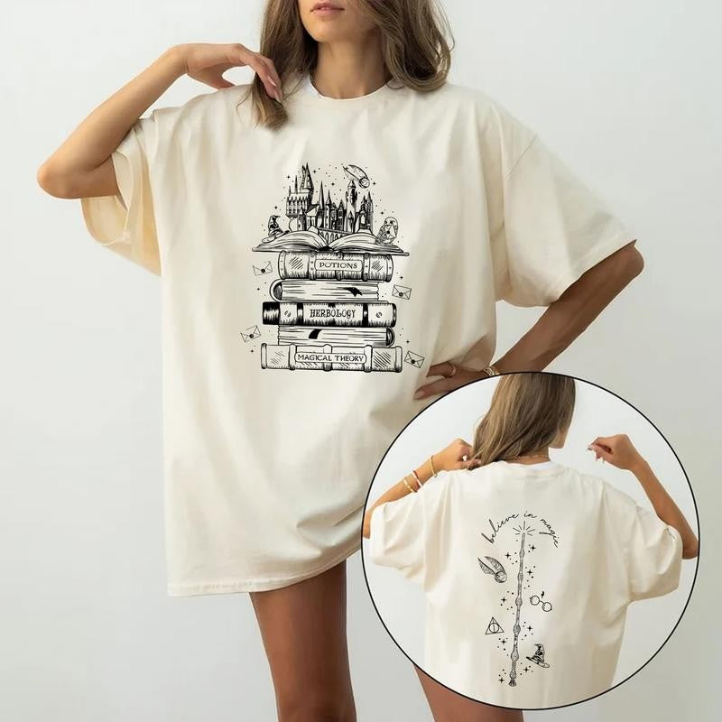 HP 2 Sides Wizard Classes Unisex Sweatshirt Hoodie Shirt, gift for fan Cotton Fit Womenswear potterhead gift