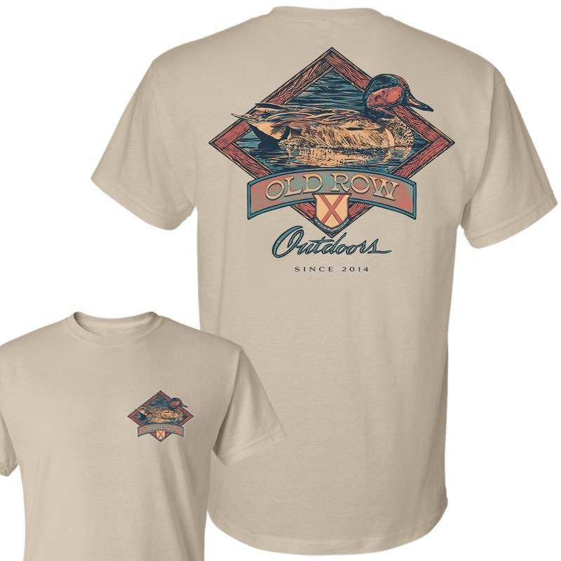 Old Row Outdoors Unisex T-Shirt, Duck Hunt Cotton Tee, The Sitting Duck, Full Colors, For Men, For Women