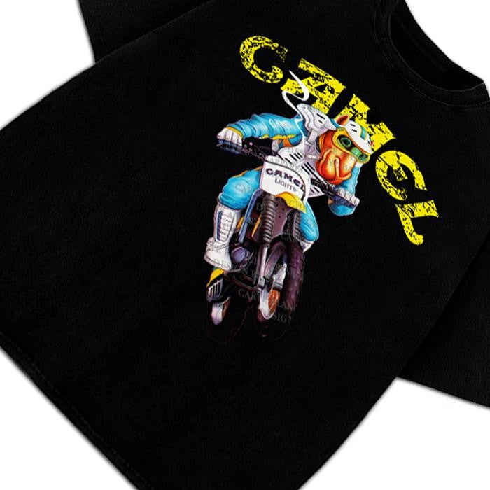 Joe Camel T-Shirt Joe Camel Dirt Bike Supercross Vintage AD Custom Graphic Tee
