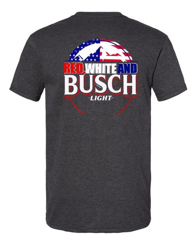 Red, White & Busch Light - 4th of July, Casual Graphic Round Neck T-shirt for Summer, Fashion Top for Daily Wear, Unisex Tee