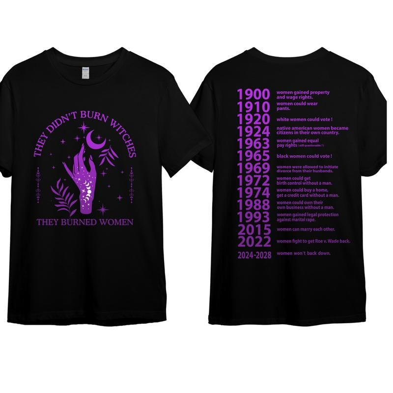 Feminist Shirt 2024-2028 Women Wont Back Down T-Shirt/ Hoodie, Shirt Man woman, Vintage Shirt, Fan Gift Cotton