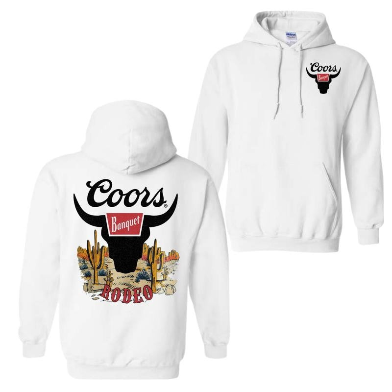 Coors Banquet Desert Shirt Hoodie, Coors Bull Head Cowboy Hoodie, Unisex Hoodie, Graphic Tees For Women And Men, Gifts For All