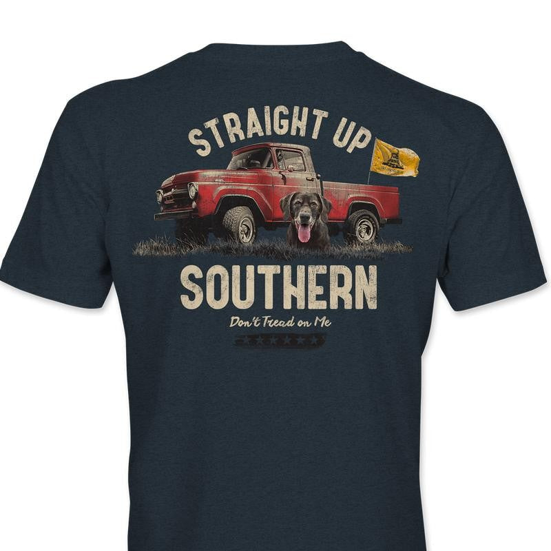 Don't Tread on Me Truck T-Shirt - Summer Outfits, Regular Fit Short Sleeve Crew Neck T-Shirt for Men, Casual Comfy Knitting Top for Summer