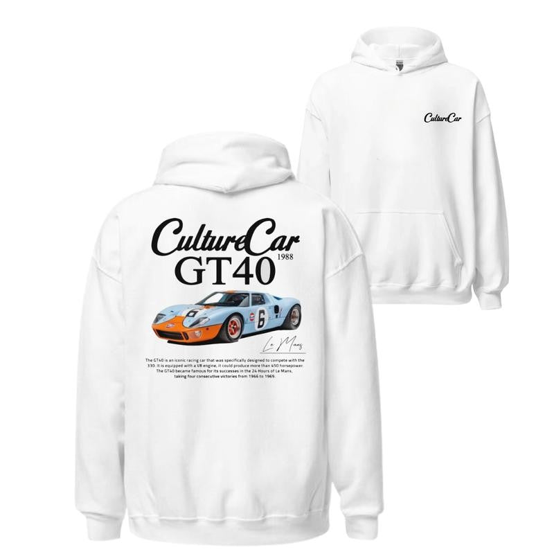 Ford GT40 Le Mans T-shirt, Hoodie, Sweater, Car Enthusiast Shirt, Car Clothing, 90's Car, Unisex, Vintage car shirt