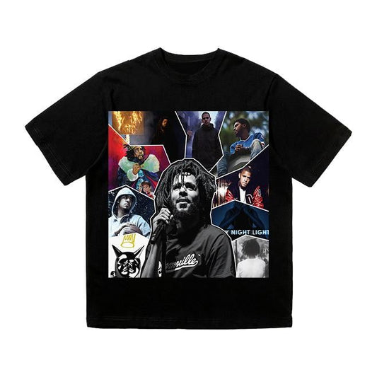 J C0le Vintage Albums Track List Street Style Fans Shirt