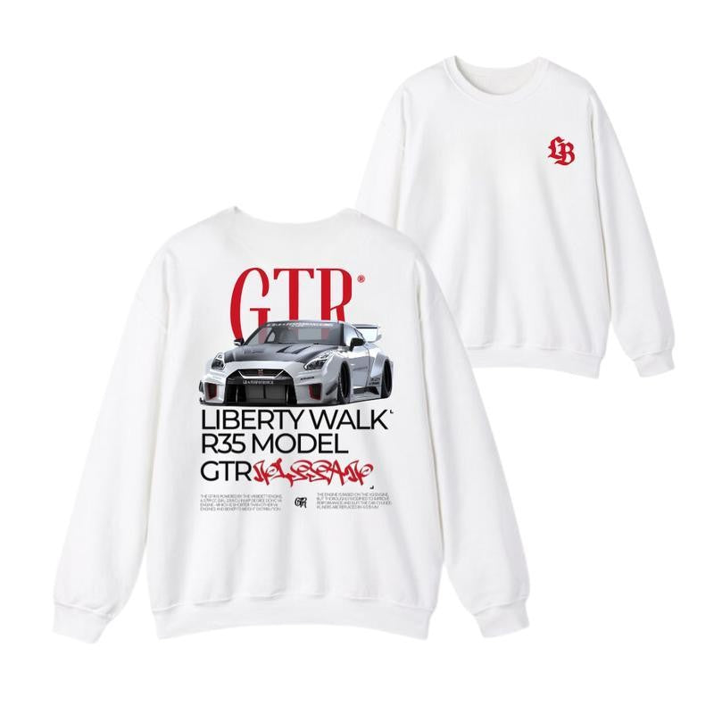 JDM GTR R35 Liberty Walk Hoodie, Sweater, T-shirt, Car Enthusiast Shirt, Car Clothing, Unisex
