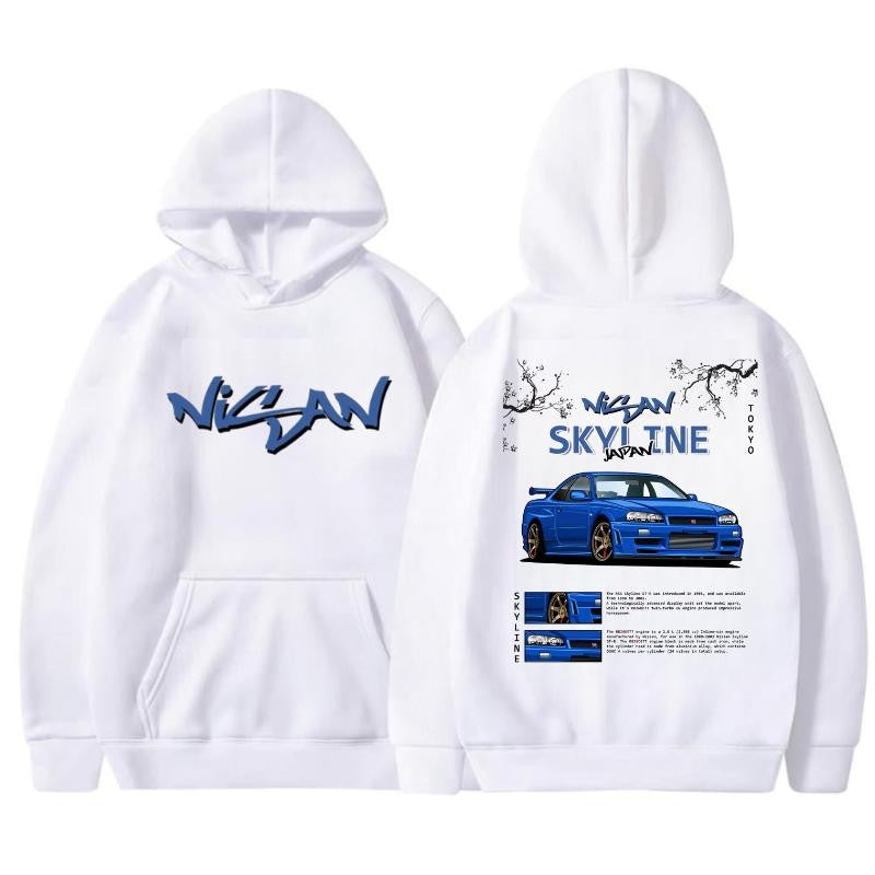 Nissan Skyline 2 side T-shirt, Hoodie, Sweater, Shirt For Men, for Women, Car Enthusiast Shirt, Car Clothing Classic Cotton graphic hoodies