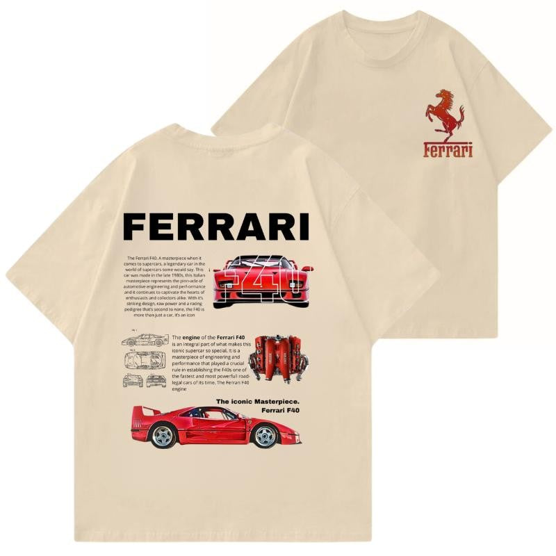 Ferrari F40 2 side T-shirt, Hoodie, Sweater, Shirt For Men, for Women, Car Enthusiast Shirt, Car Clothing Classic Cotton graphic  hoodies