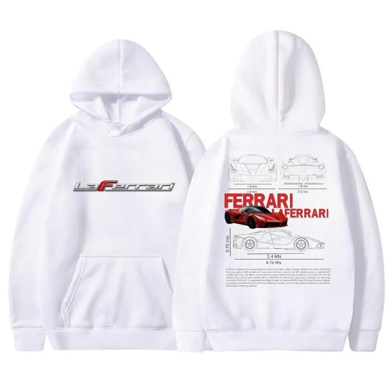 Ferrari Laferrari 2 side T-shirt, Hoodie, Sweater, Shirt For Men, Car Enthusiast Shirt, Car Clothing Classic Cotton Menswear graphic hoodies