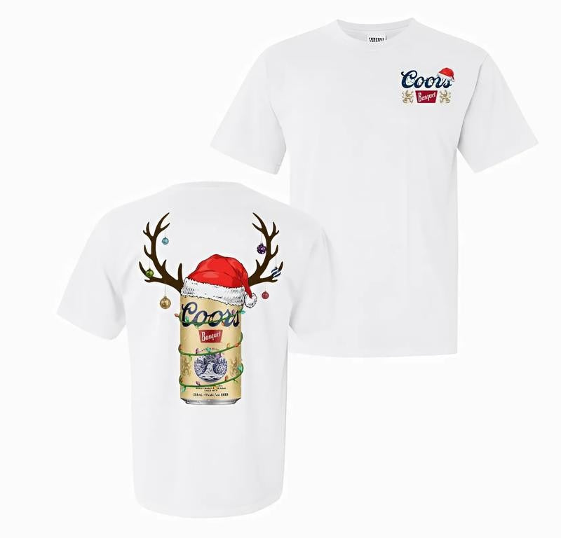 Coors Banquet Christmas Unisex T-Shirt, Classic Cotton Shirt, Funny Drinking Shirt, Full Colors, For Men, For Women