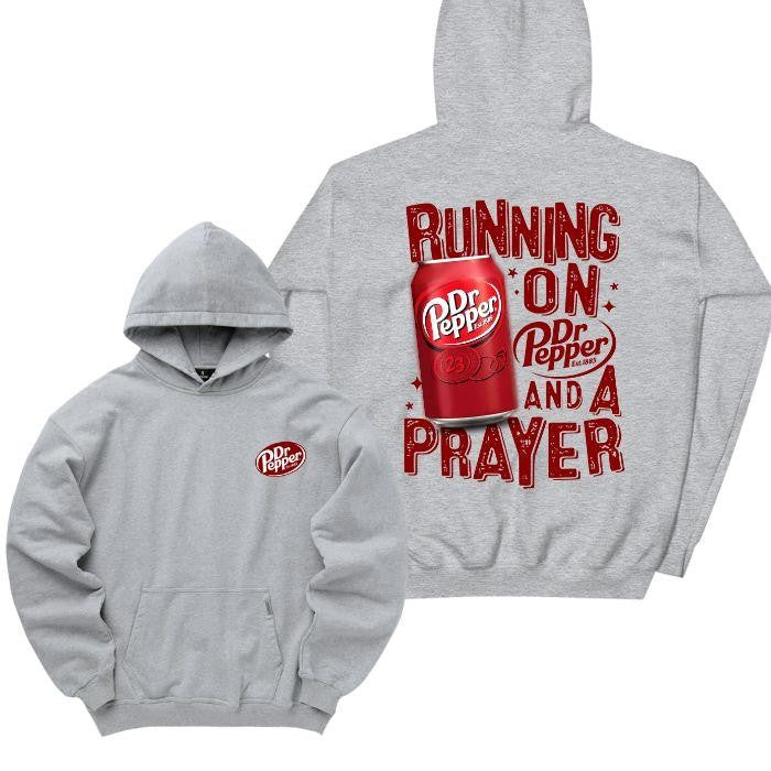 [Sale Up To 65%] Running On Dr.Pepper And A Prayer Unisex Hoodie/ T-Shirt/ Sweatshirt, Vintage Shirt, Hot Trend, For Men, For Women hoodie